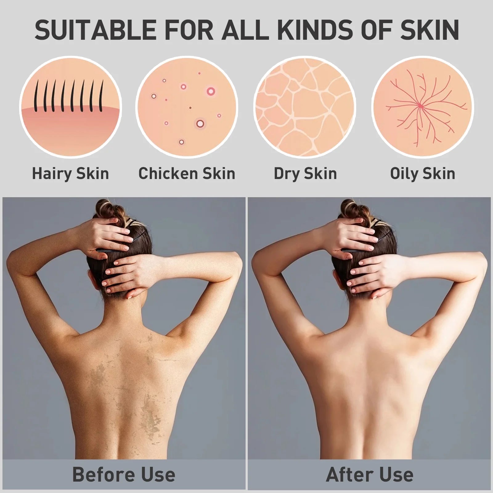 Exfoliating Glove, Shower Scrub Gloves, Bath Body Exfoliator Mitt Dead Skin Remover Double Sided Exfoliation for All Skin Types Improve Blood Circulation, 2 Pack Purple