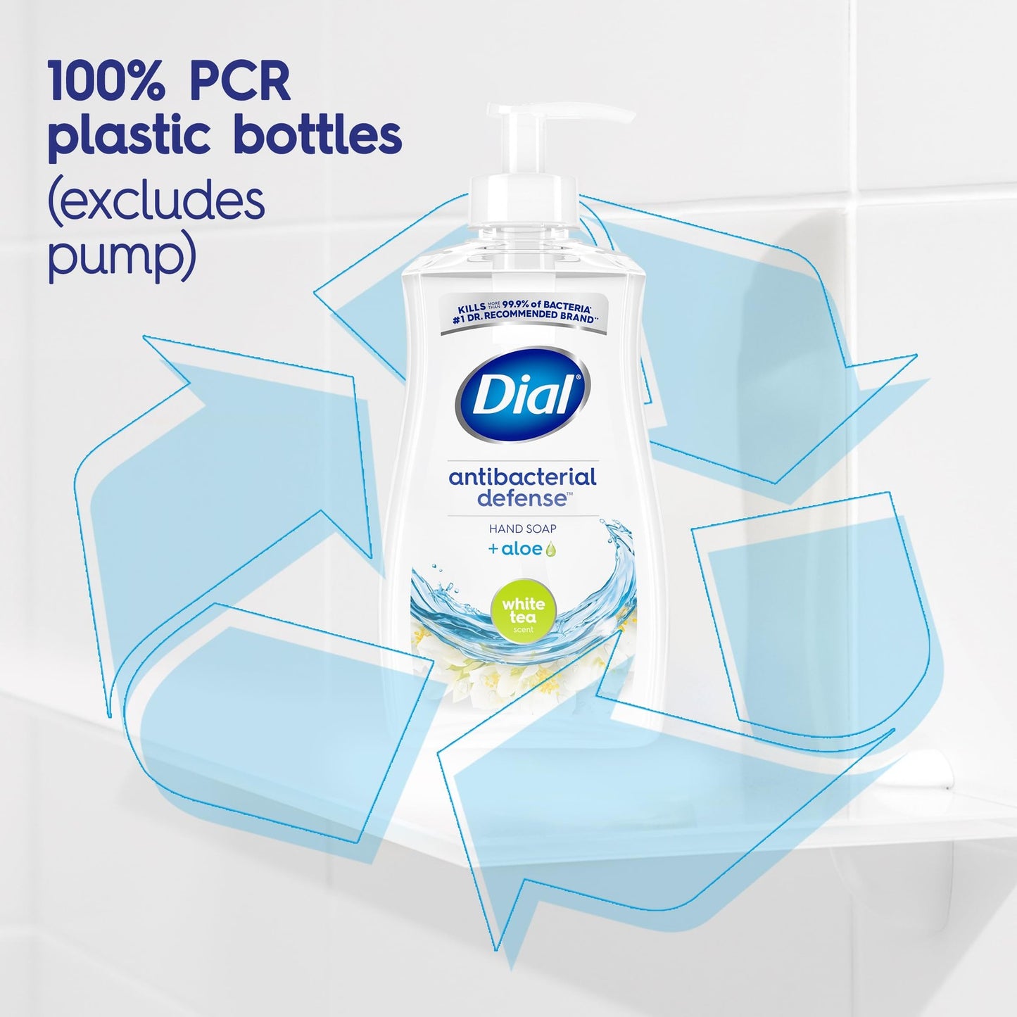 Dial Antibacterial Defense Hand Soap 11 Fl Oz Pack of 4 White Tea Scent