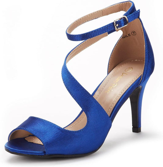 Women'S NILE Fashion Stilettos Open Toe Pump Heel Sandals