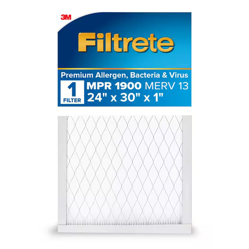 20 X 20 X 1 MERV 13 1900 MPR Premium Allergen, Bacteria and Virus Electrostatic Pleated Air Filter