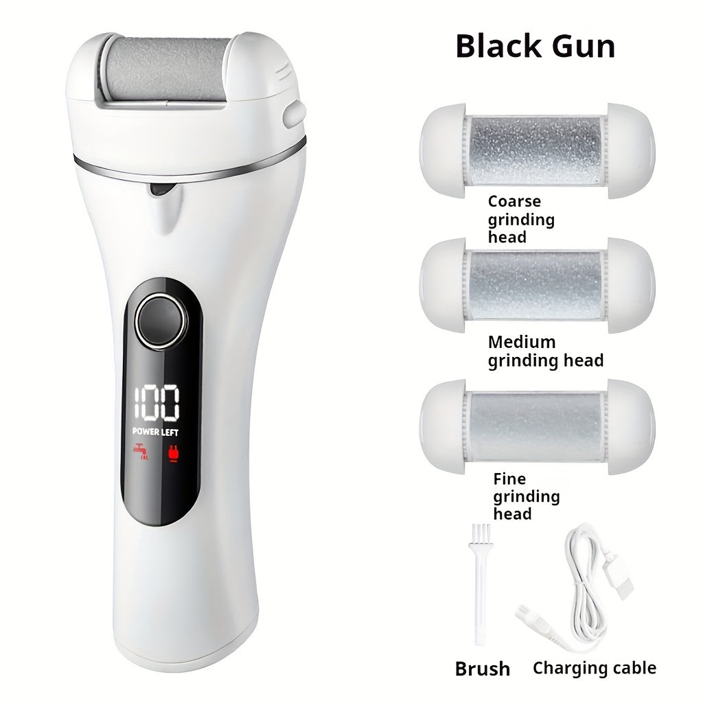 14-in-1 Deluxe Rechargeable Foot Callus Remover Kit - Callus Trimmers with 3 Rollers, 2 Speed, Foot File, Foot Scrubber, Battery Display for Effortless Dry and Hard Skin Removal at Home