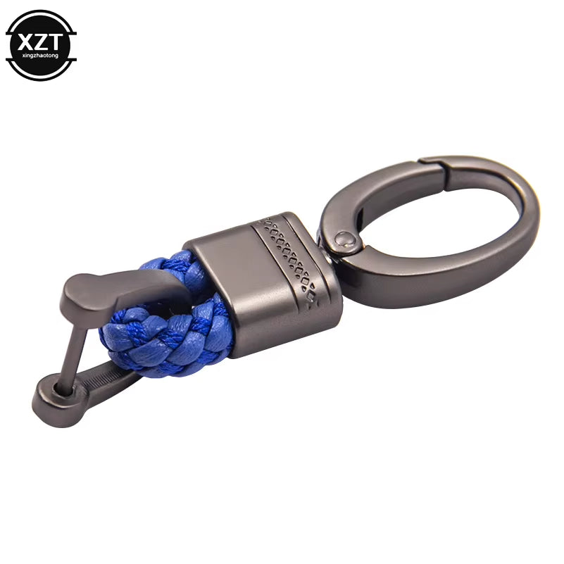 Car Key Holder Key Rings Key Chain Hand Woven Horseshoe Buckle Keychain Car Keyring Gift Creative Auto Accessories