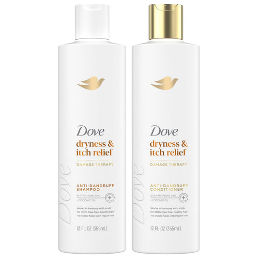 Dove Derma Care Scalp Anti-Dandruff Shampoo and Conditioner Set for Dryness &