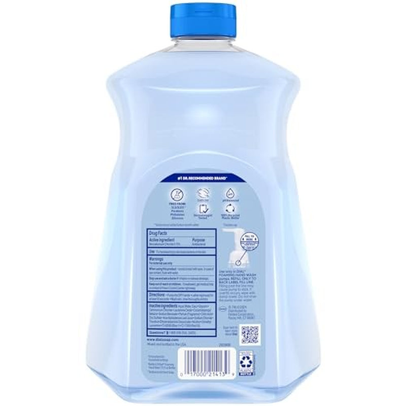 Dial Antibacterial Foaming Hand Soap Refill, Spring Water, 52 Fl Oz