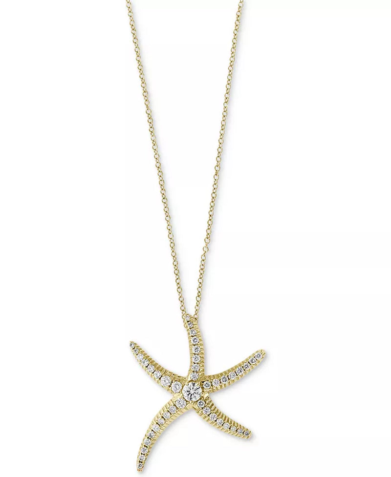 EFFYÂ® Diamond Starfish Pendant Necklace (1/2 Ct. T.W.) in 14K Gold