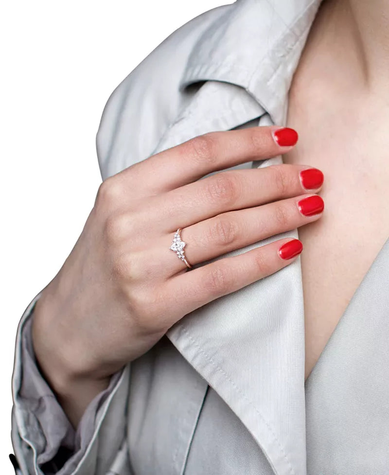 Diamond Marquise-Cut Engagement Ring (1/2 Ct. T.W.) in 14K White Gold