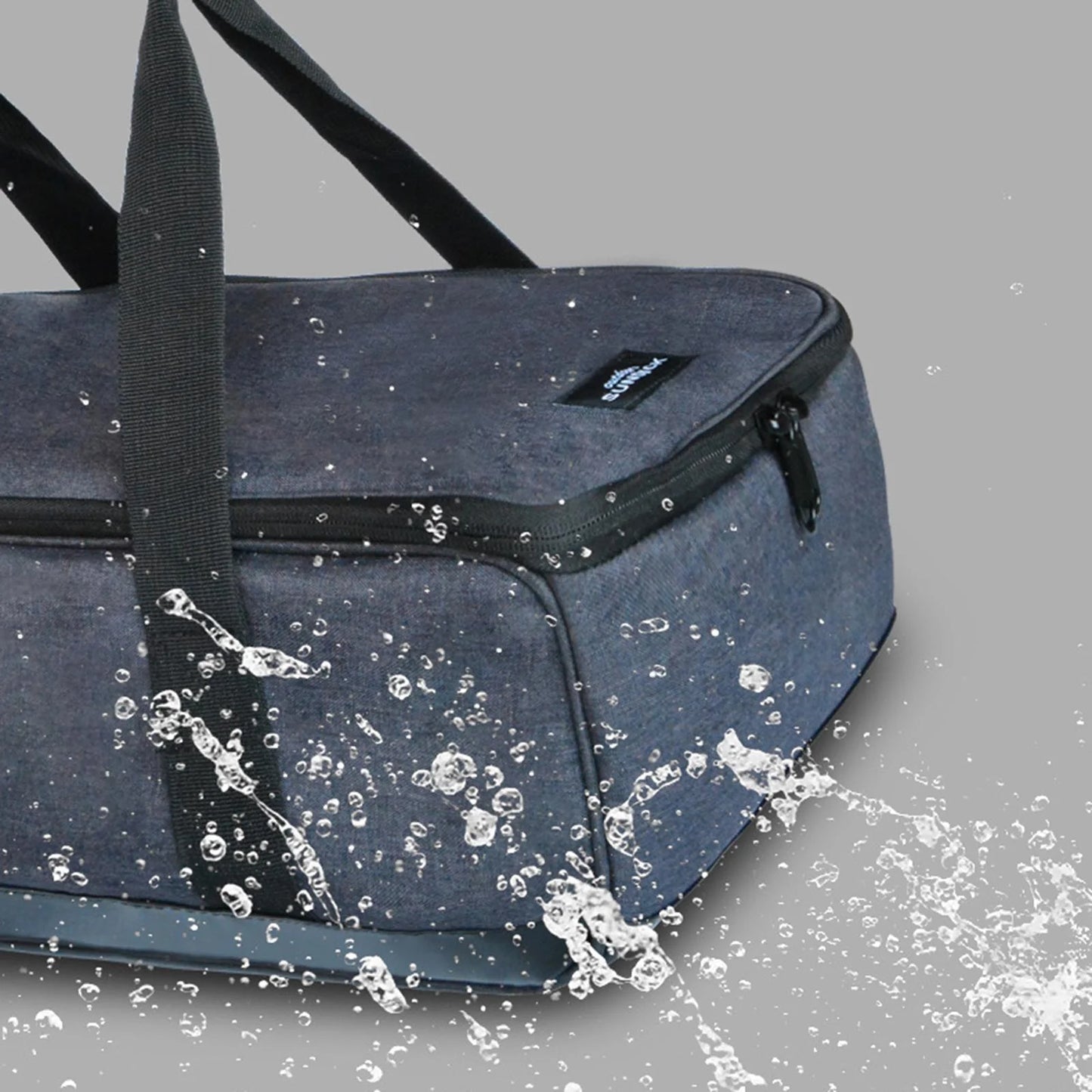 Durable Camping Cookware Kits Lightweight Basket Gas Canister Carrying Case Pans Bags Sack with Zipper - Blue, M M