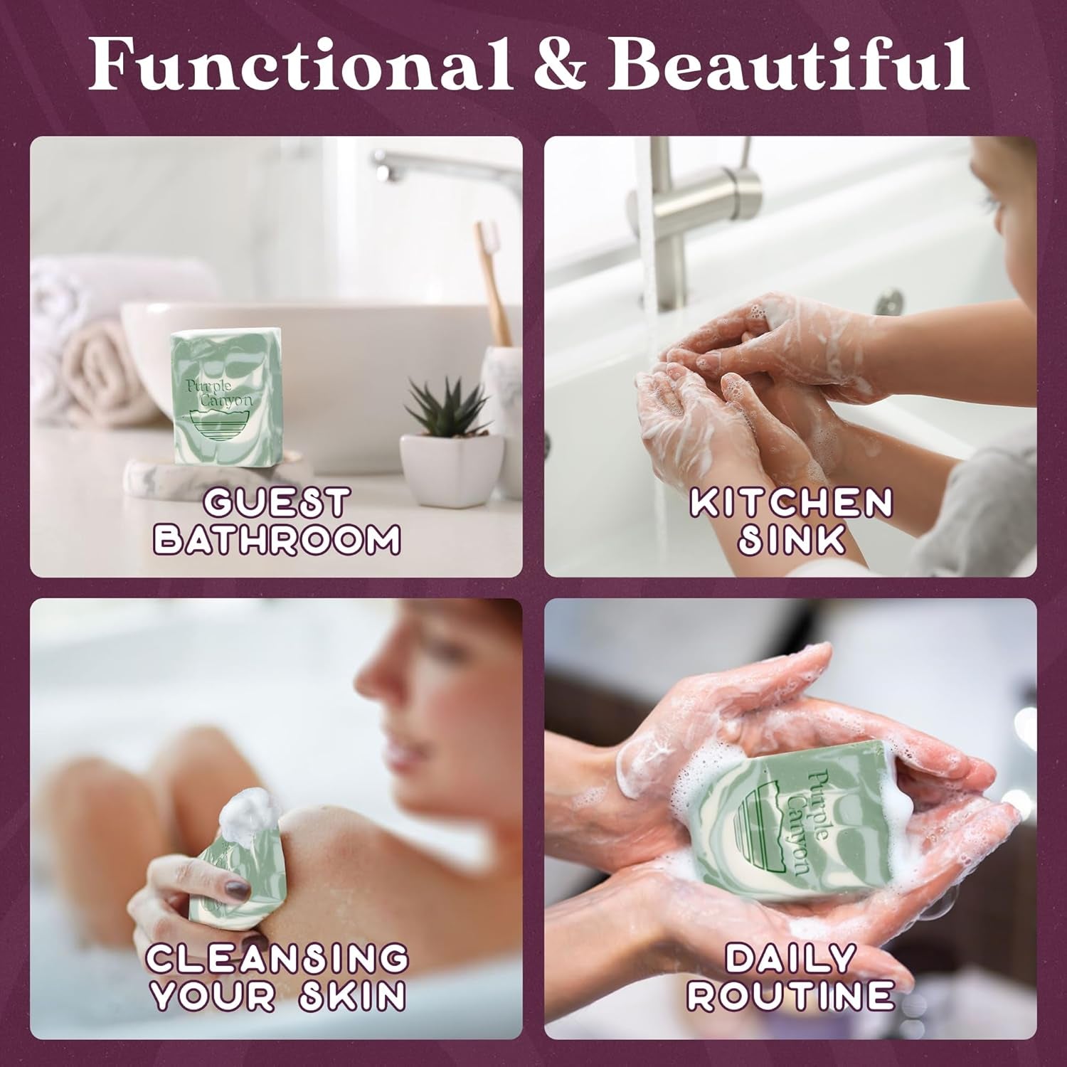 3 Pack of Handmade Soaps 4 Ounces Each | Bar Soap with Eucalyptus Essential Oil, Cocoa Butter, and Olive Oil | Perfect Moisturizing Skin Care Gift Set