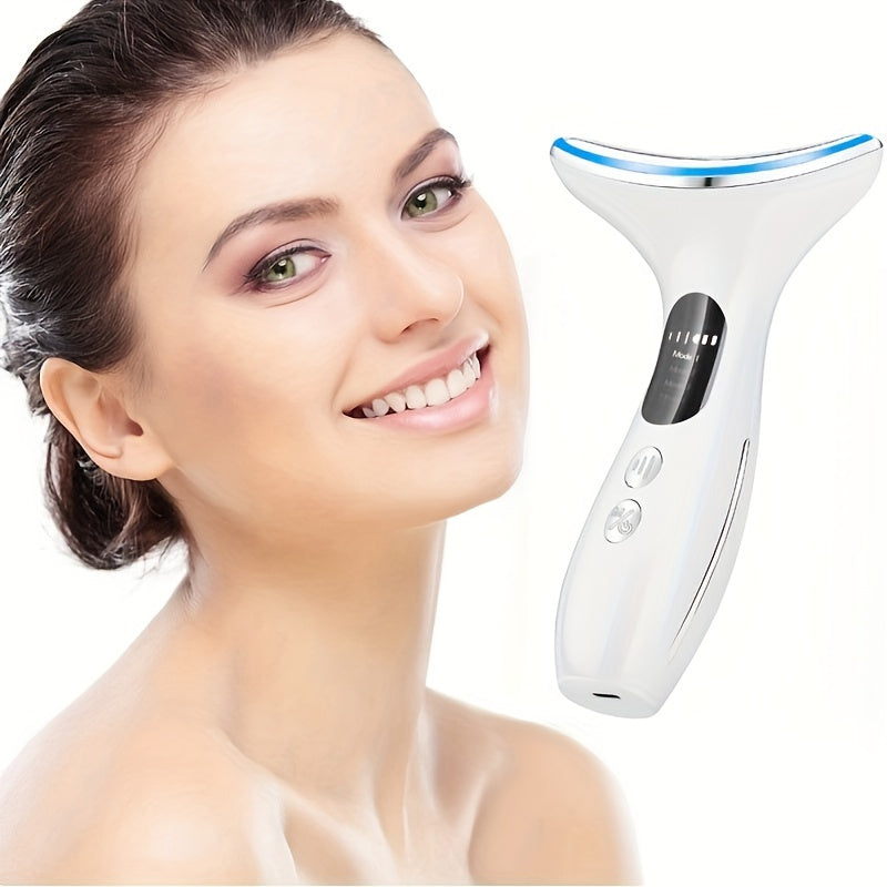 Rechargeable Facial & Neck Massager - USB Charging, Fragrance-Free Beauty Spa Device for Women and Girls - Perfect Gift for Birthdays & Valentine's Day