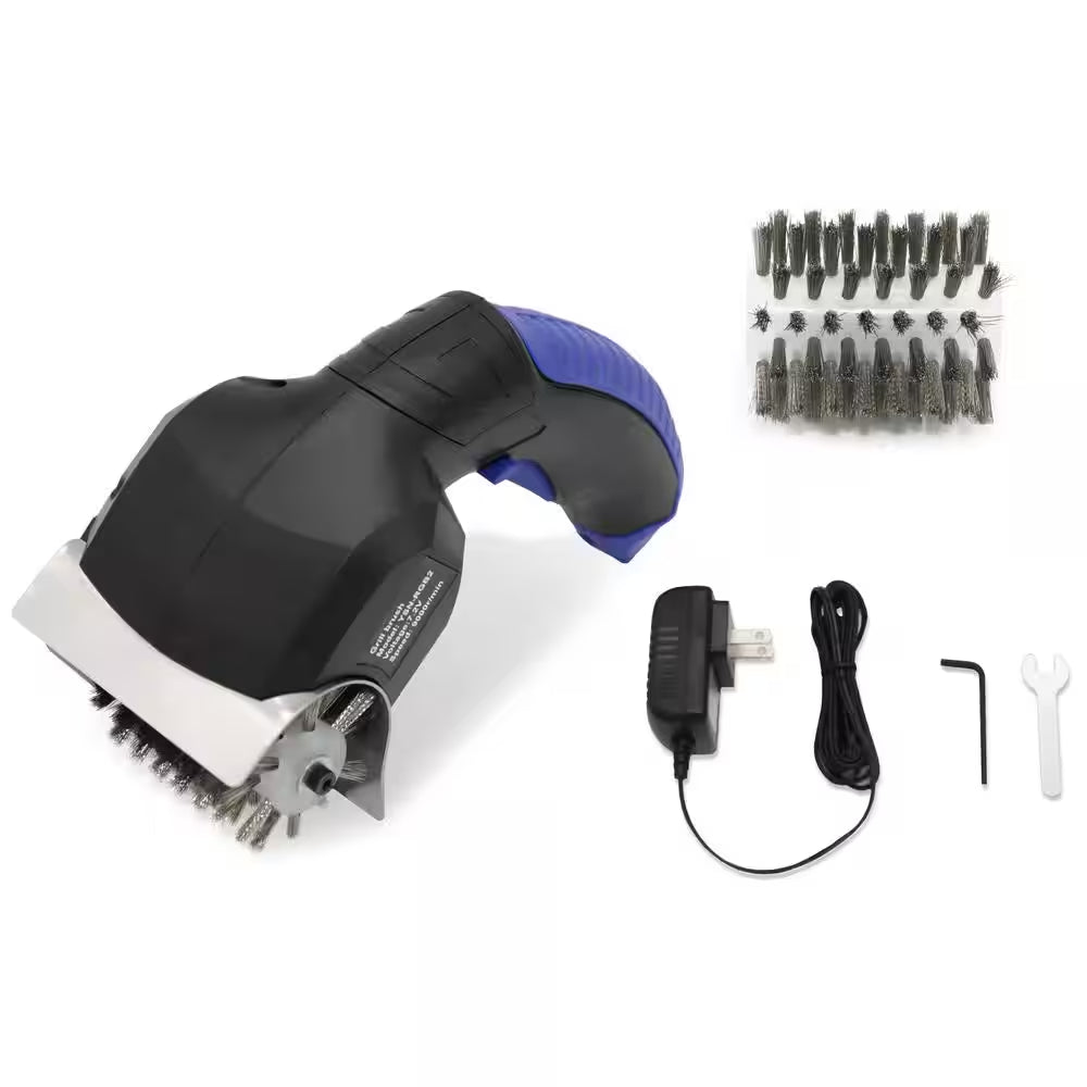 Electric BBQ Grill Brush, Cordless and Rechargeable, Stainless Steel Bristles
