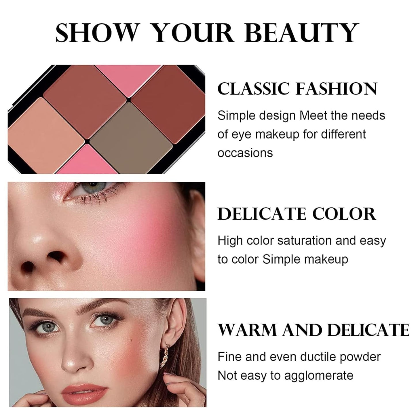 Carla Secret Concealer Palette, Carla Secret Cream Blush Palette, Carla Secret Makeup, Skin-Friendly and Brightens the Complexion (Concealer&Blush #02)