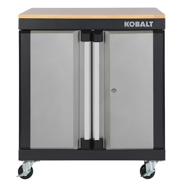 28-In W X 32.8-In H X 18.5-In D Freestanding Steel Garage Cabinet in Silver