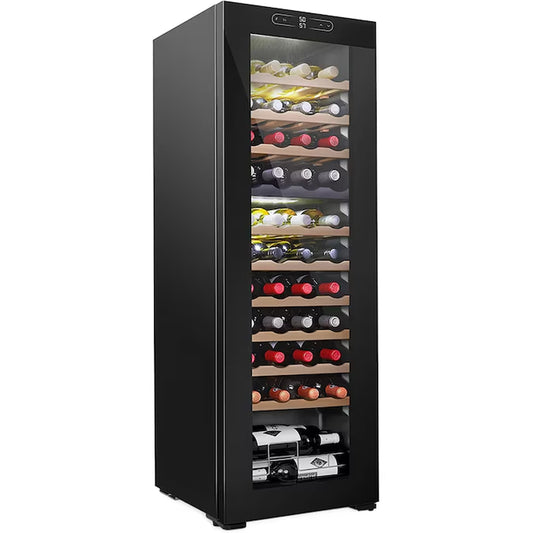 16.9-In W 44 -Bottles Black Dual Zone Cooling Freestanding Indoor Wine Cooler