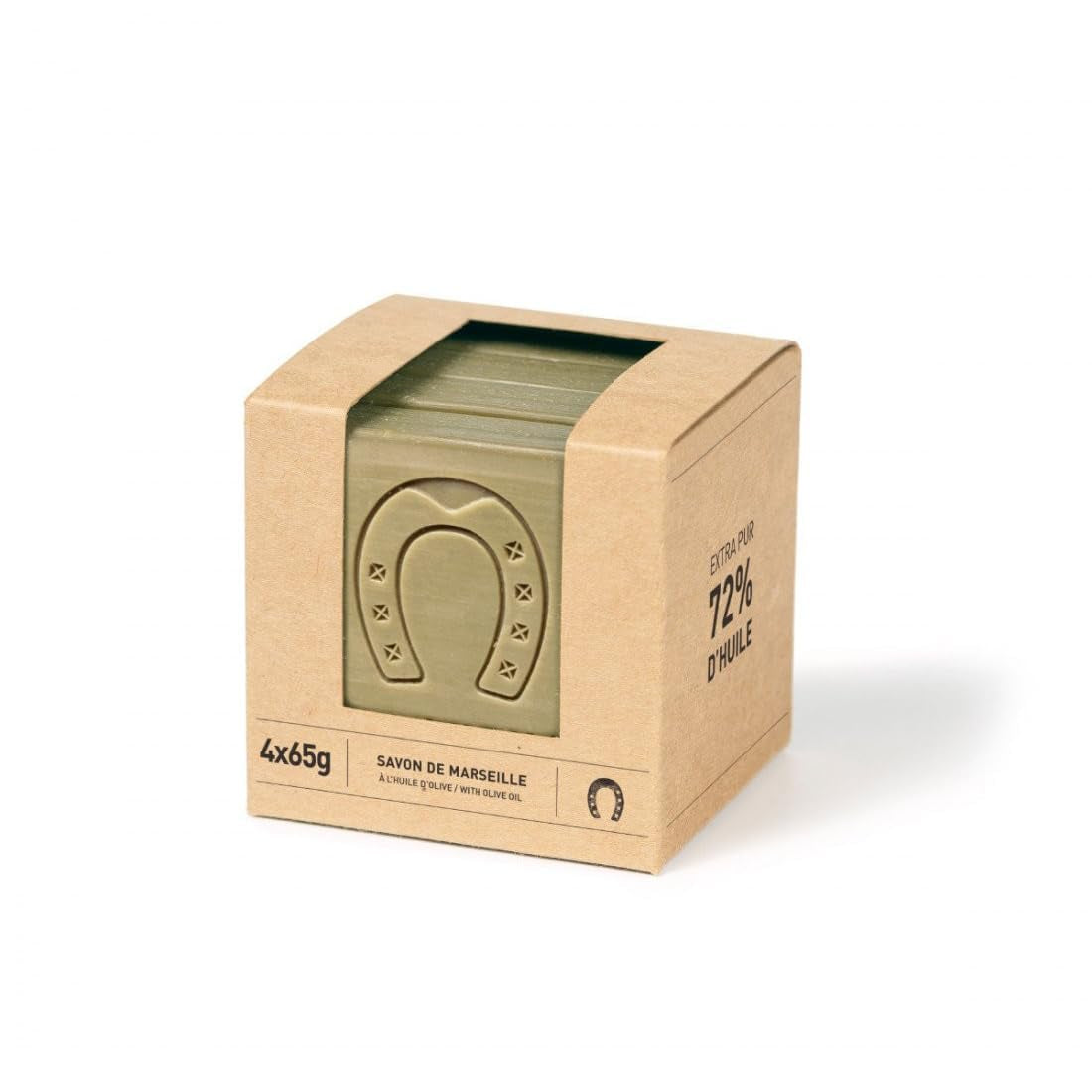 Pure Olive Savon De Marseille Soap Bar Sliced Cubes, French Olive Oil Soap Bar Slices, 4X65G/2.29Oz