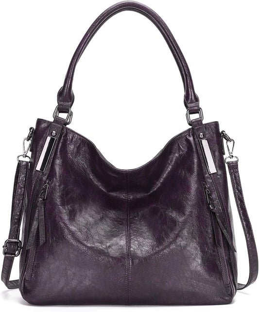 Purses for Women Shoulder Handbag Top Handle Hobo Tote Bags for Women (Purple)