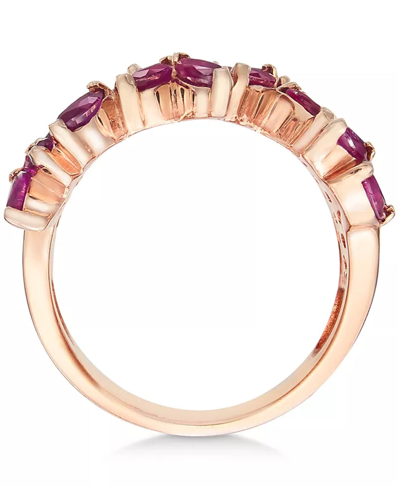 EFFYÂ® Ruby (3-1/4 Ct. T.W.) & Diamond (1-3/8 Ct. T.W.) Ring in 14K Rose Gold