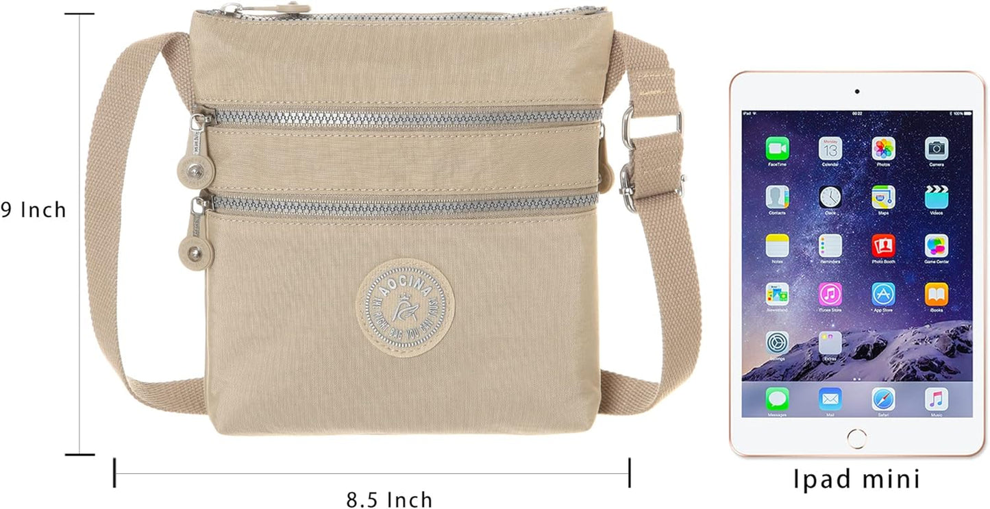 Crossbody Purses for Women Lightweight Small Travel Bag Shoulder Purses and Handbags with Multi Zipper Pockets