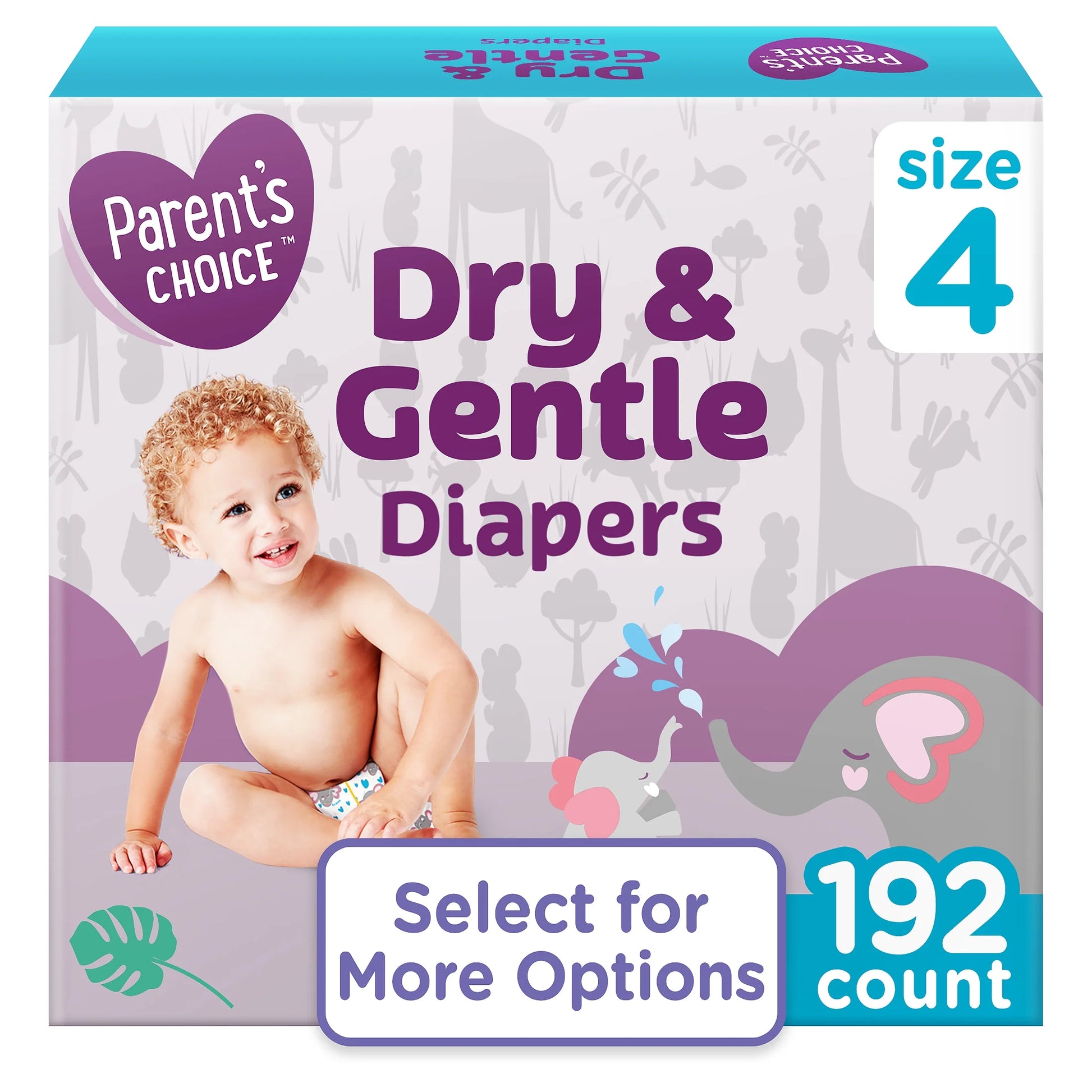 Dry & Gentle Diapers Size 4, 192 Count (Select for More Options)