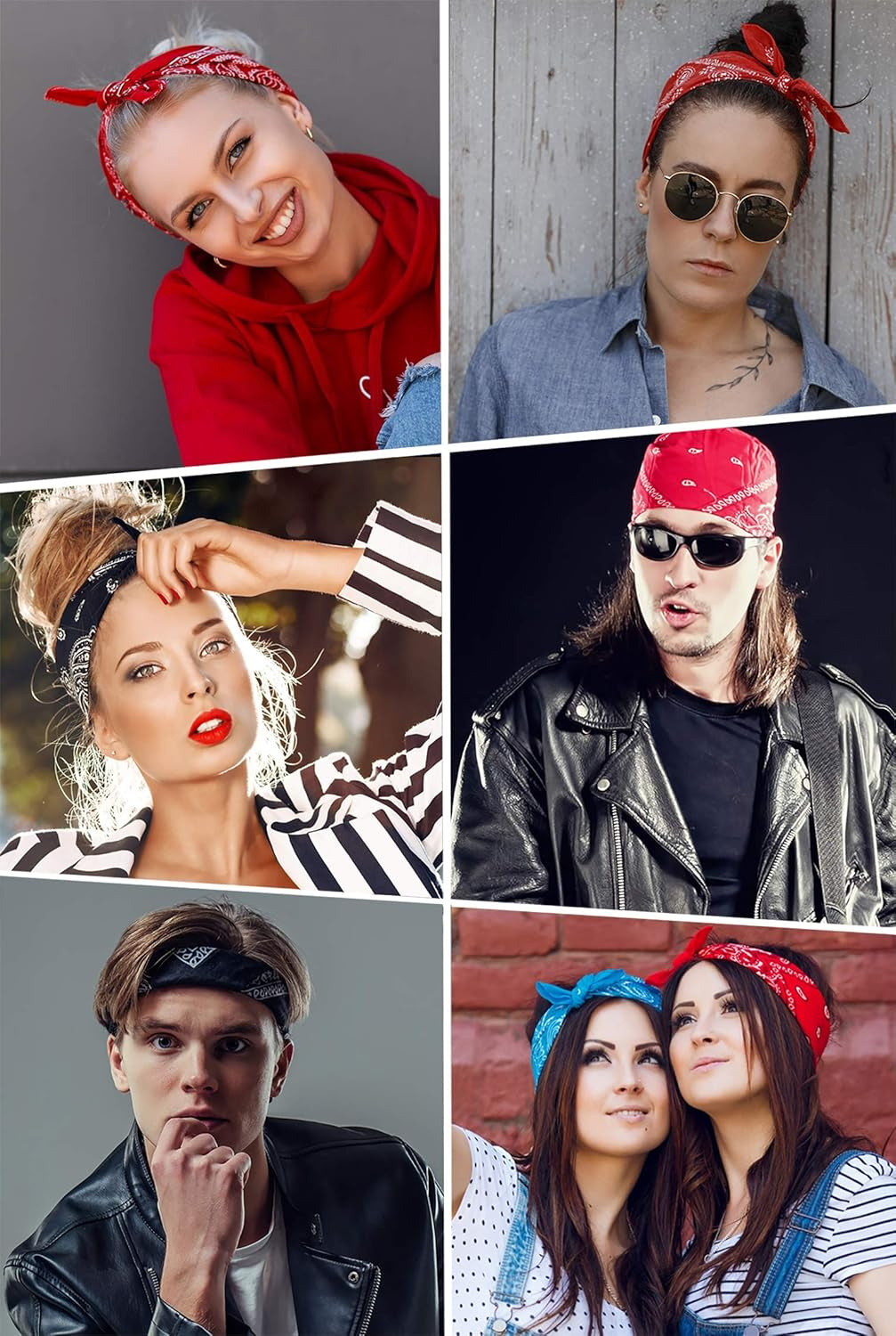Bandana |100% Cotton, 12-Pack Bandanas for Women, Men, Dozen Novelty Headband 22” X 22”