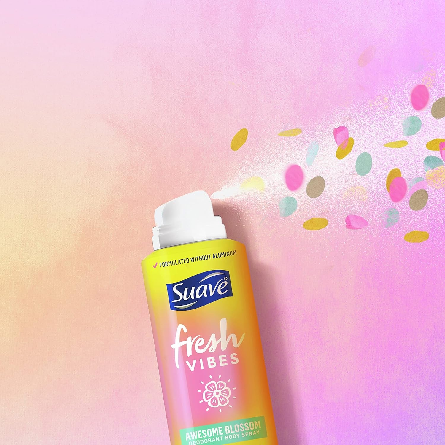 Fresh Vibes Deodorant Body Spray, Aluminum Free 48 Hour Deodorant Protection, Awesome Blossom Dermatologist Tested, Body Spray Deodorant 4 Oz