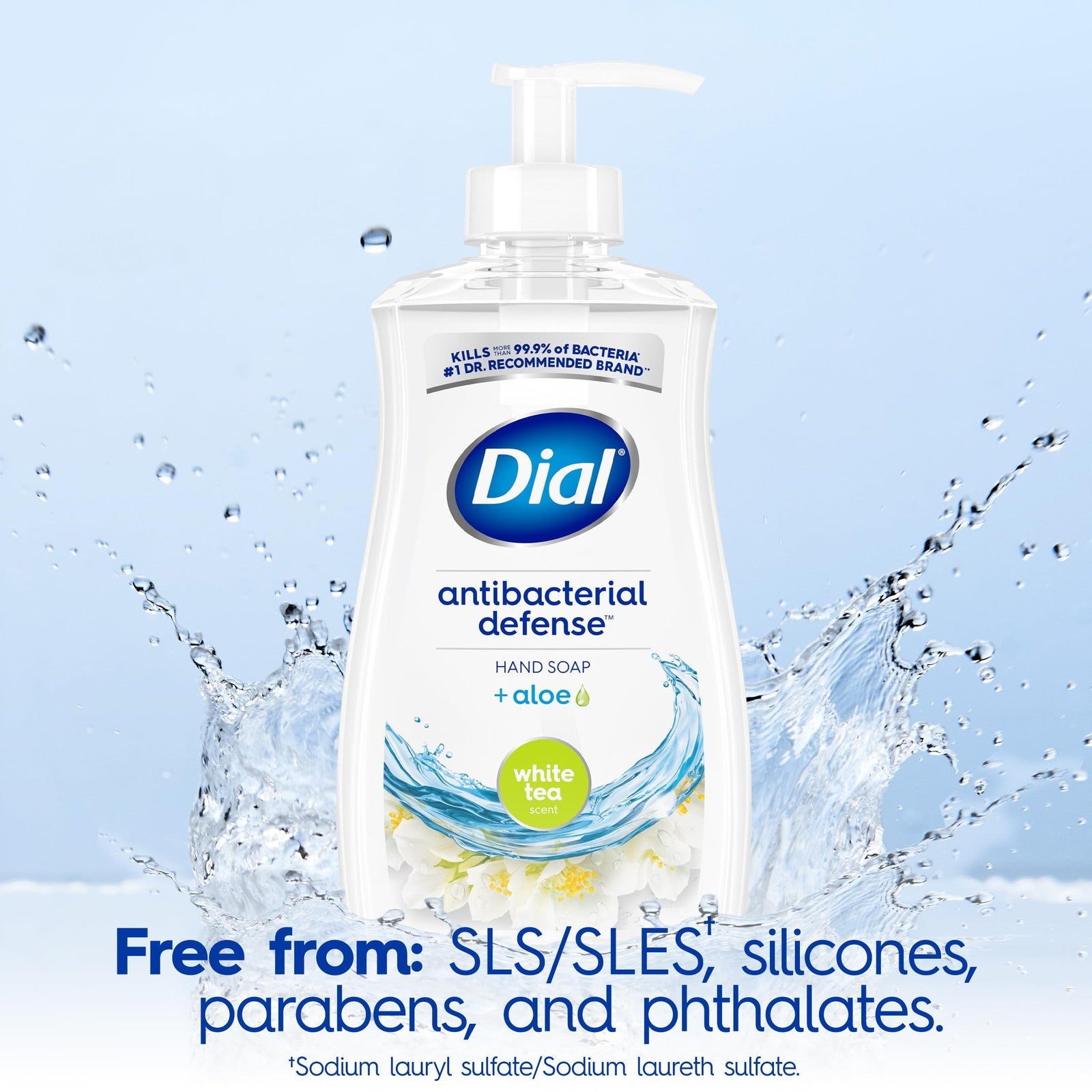Dial Antibacterial Defense Hand Soap 11 Fl Oz Pack of 4 White Tea Scent