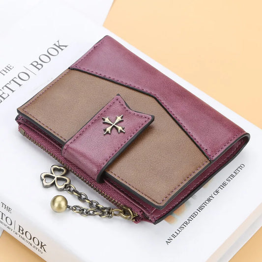 Casual Women'S Wallet PU Leather Ladies Clutch Zipper Bifold Wallet Purses Credit Card Holder Coin Purses Portable Handbag Gifts