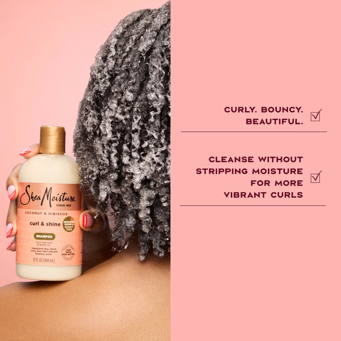 Curl and Shine Coconut Shampoo Coconut & Hibiscus, 13 Fl Oz