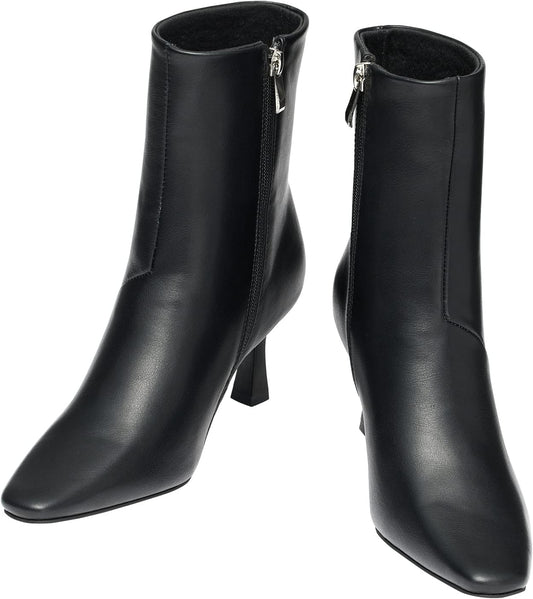 Brown Ankle-High Women'S Boots | Pointed Toe, Block Heel, Casual Booties for Women | Autumn, Winter