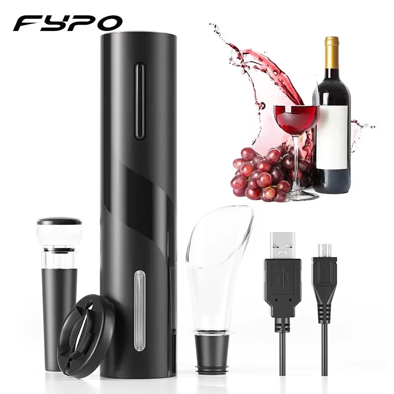 Electric Wine Opener Set Automatic Wine Bottle Opener Rechargeable Wine Corkscrew Kitchen Tools Opener with Gift Box