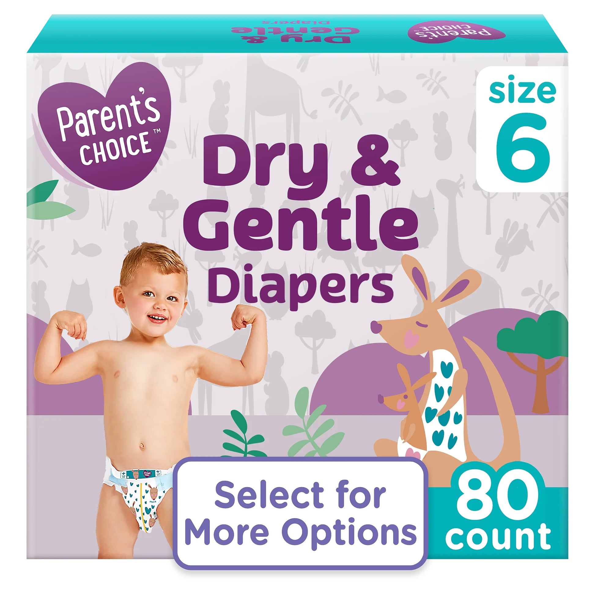 Dry & Gentle Diapers Size 6, 80 Count (Select for More Options)