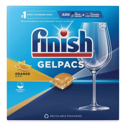 Dish Detergent Gelpacs, Orange Scent, 54/Box, Each