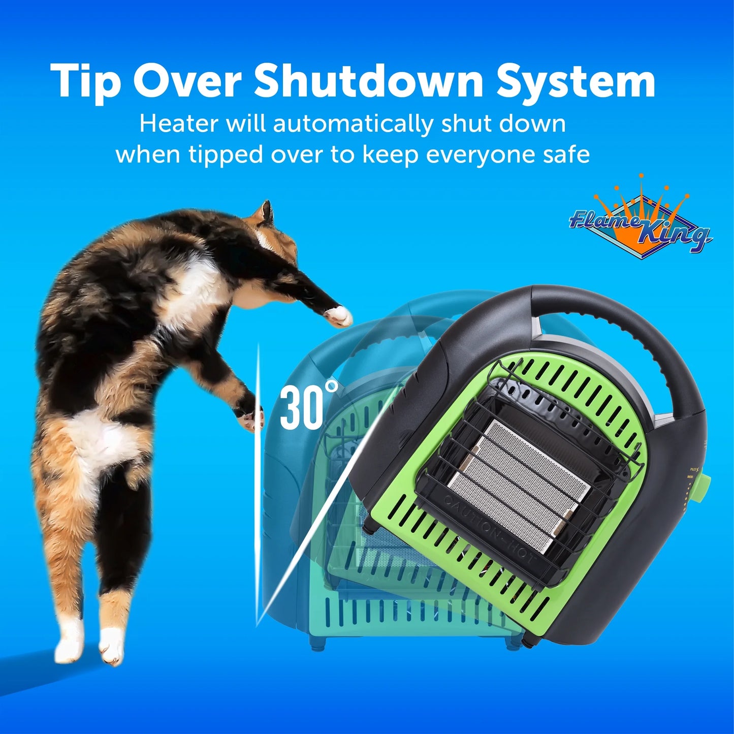 10,000 BTU Propane Space Radiant Portable Heater for Camping & Ice Fishing