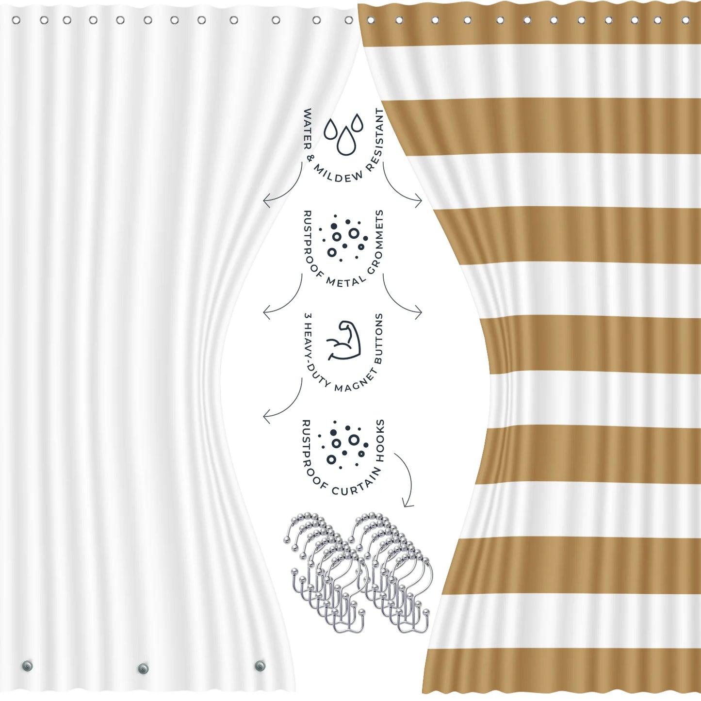 20 Piece Bathroom Accessories Set, Gold Bathroom Decor Set