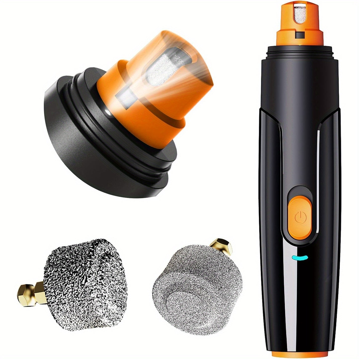 Nail Grinder for Dogs- Upgraded Dog Nail Trimmers Super Quiet, 2 Speeds, Rechargeable, 2 Grinding Wheels for Small Large Dogs& Cats