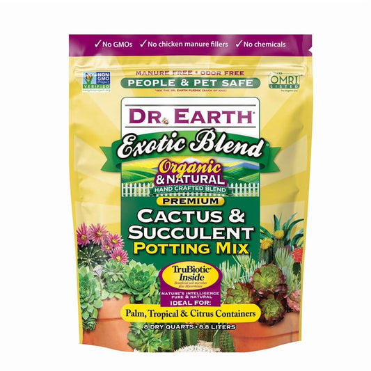 Organic & Natural Exotic Blend Cactus & Succulent Potting Soil, 8 QT