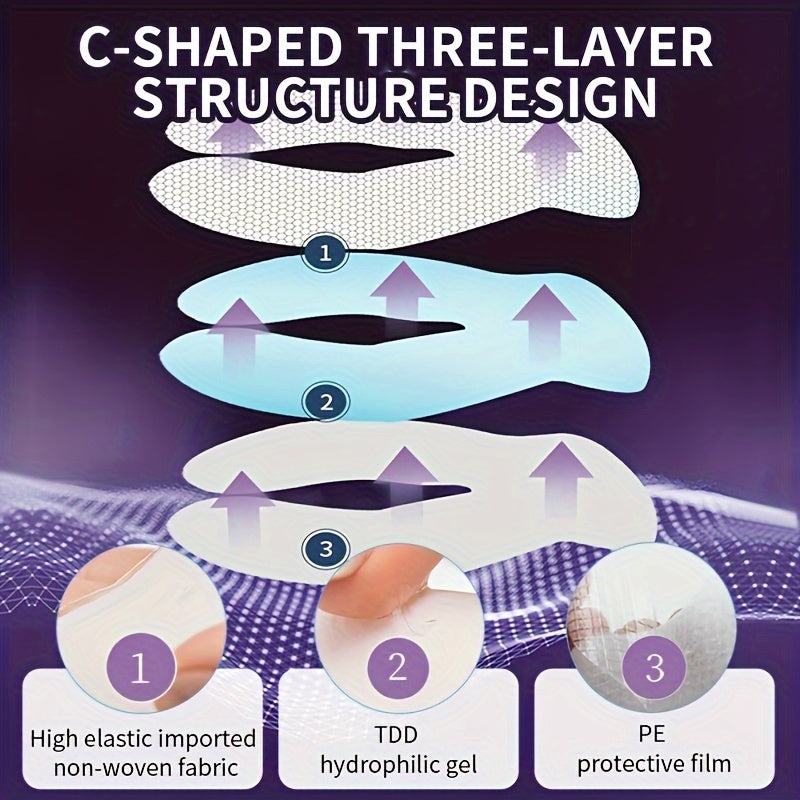 Professional Circulating Eye Mask - 5 pairs, Moisturizing and Firm, Suitable for a Variety of Light Beige Types, Containing Niacinamide and Hyaluronic Acid, Moisturizing Eye Light Beige, Eye Care, Make Light Beige Smooth and Tenderizing.