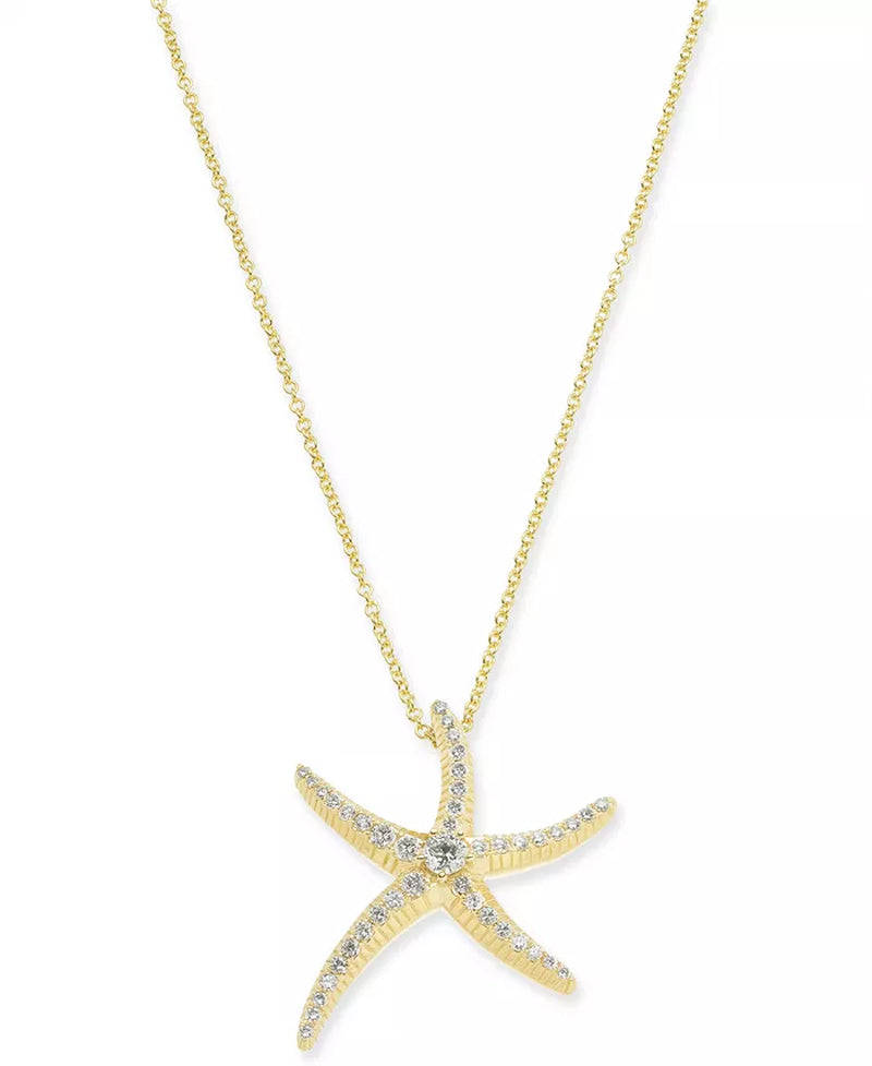 EFFYÂ® Diamond Starfish Pendant Necklace (1/2 Ct. T.W.) in 14K Gold