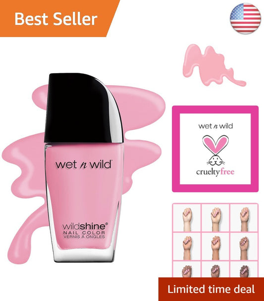 Quick Dry Wild Shine Nail Polish in Tickled Pink - 0.41 Fl Oz for Stylish Nails