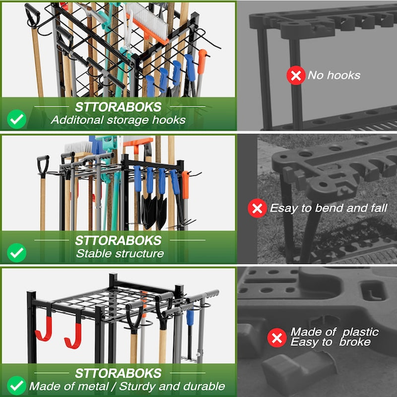 3 -Tier Heavy Duty Black Steel Utility Shelving Unit ( 23.6-In W X 16.9-In D X 29-In H )