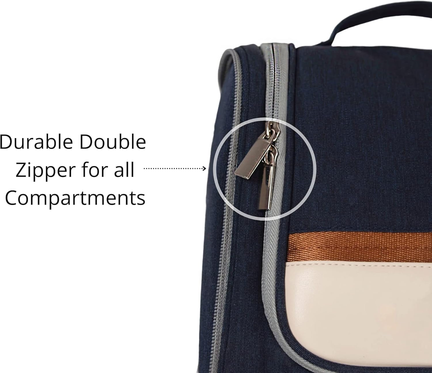 Toiletry Travel Bag with Hanging Hook, Water-Resistant TSA Makeup Organizer Cosmetic Bags for Traveling Accessories, for Men and Women, Large, Gray