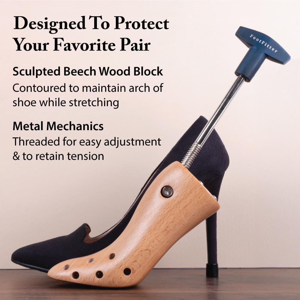 Premium Women’S High Heel Stretcher for 3” to 6” Pumps, Stretches & Widens Tight Shoes, Pumps & Stilettos One-Way Expander - Large (US 8-10.5)