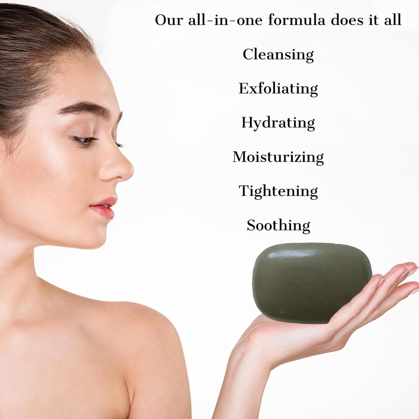 Dead Sea Mud Soap Bar Face and Body Cleanser | Deep Pore Cleansing Natural Bar Soap for Women and Men 3.17 Oz