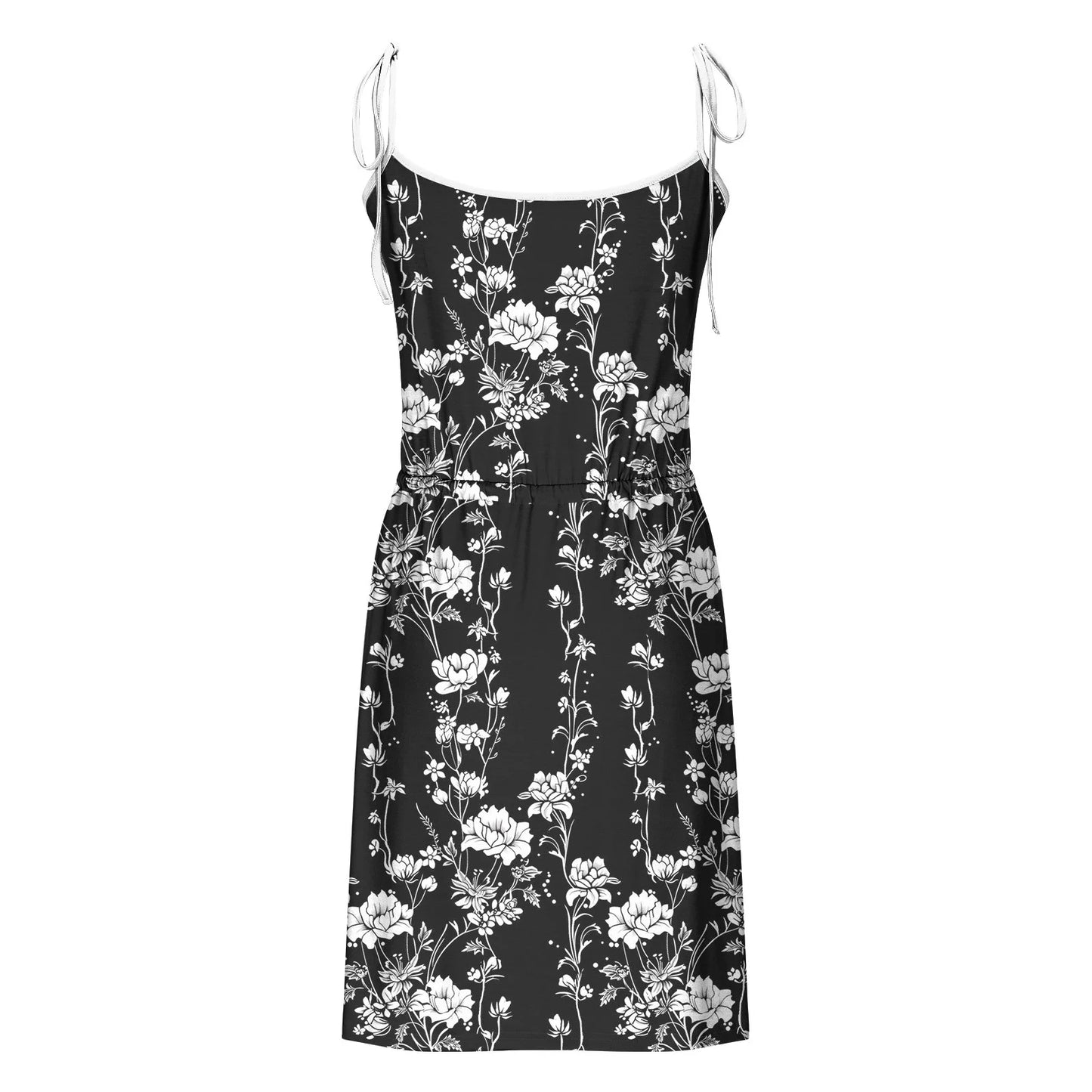 Up to 60% off Gifts Usmixi Womens Summer Mini Sundress Vacation Floral Print Drawstring Pocket Short Dress V Neck Sleeveless Spaghetti Strap Dresses for Beach Black M up to 65% Off