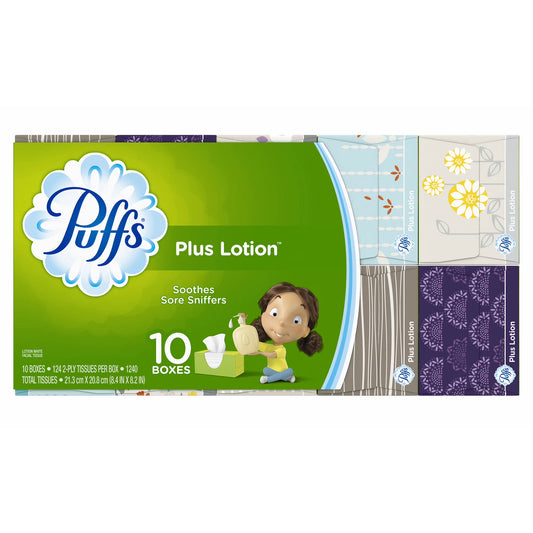 Product of  plus Lotion 124-Sheet Facial Tissues, 10 Pk. - Facial Tissue [Bulk Savings]