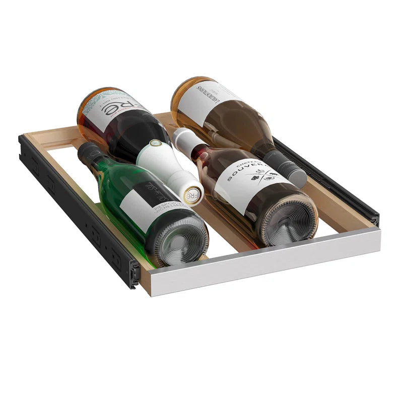 Four Zone 30'' Freestanding 46 Bottle Wine Refrigerator with French Doors