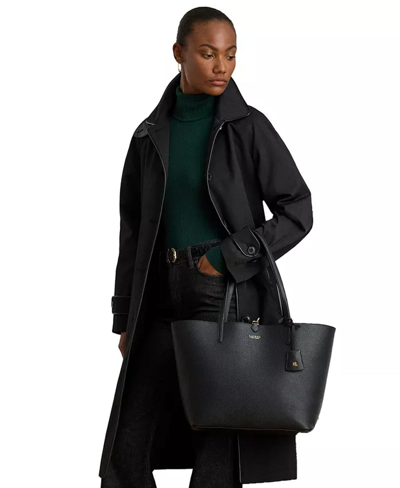 Faux-Leather Reversible Tote Bag