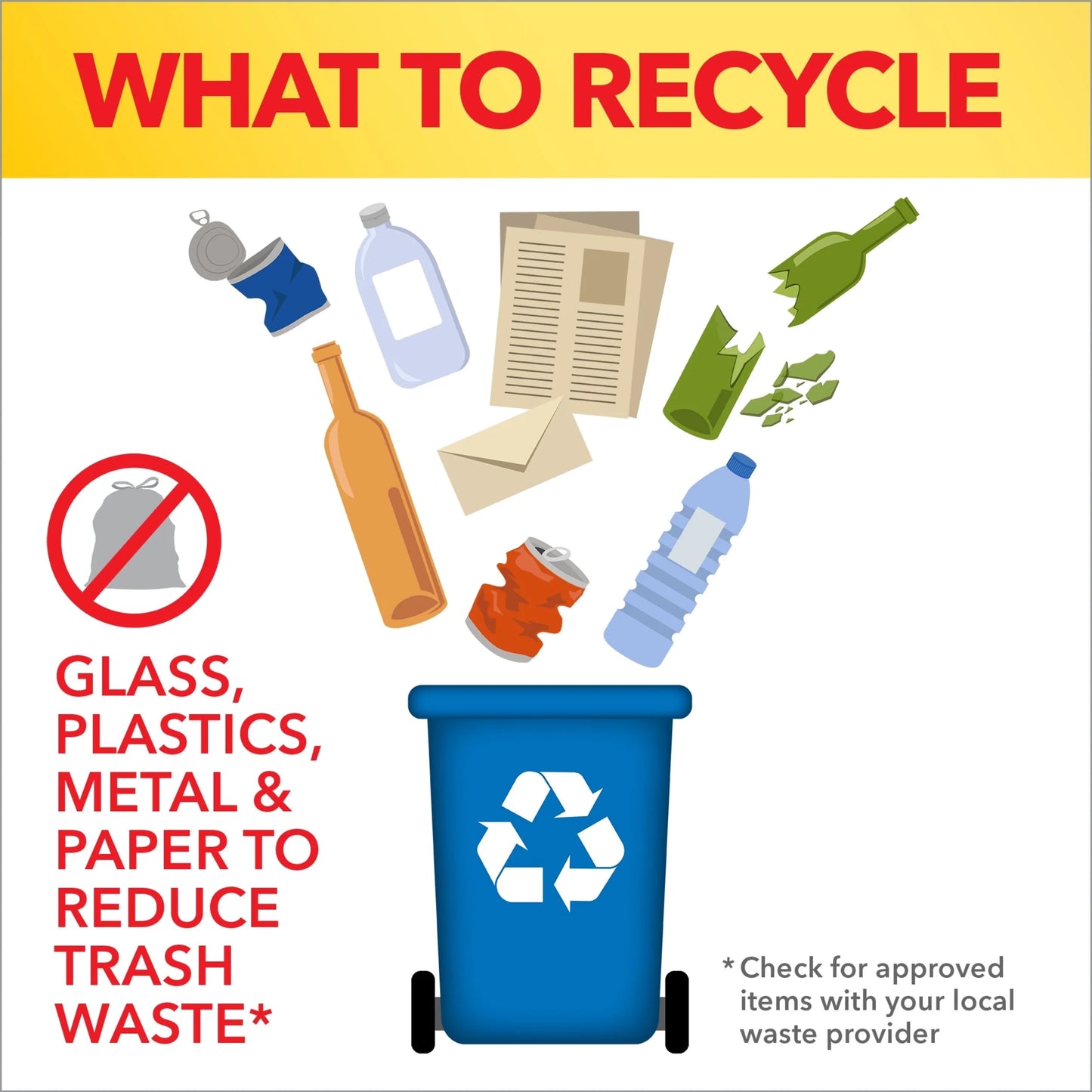 Blue Recycling Large Trash Bags, 30 Gallon, 28 Bags