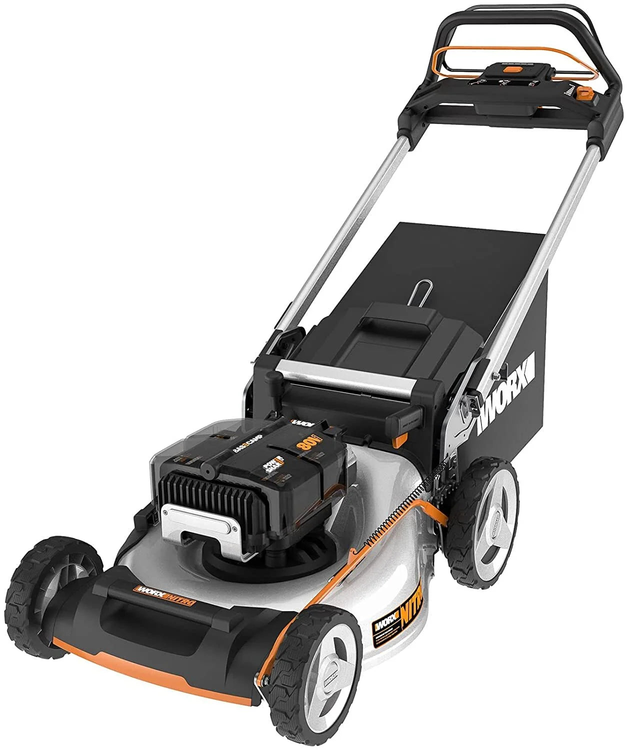 WG761 Nitro 80V 21" Cordless Self-Propelled Lawn Mower with Brushless Motor & Rear Wheel Drive