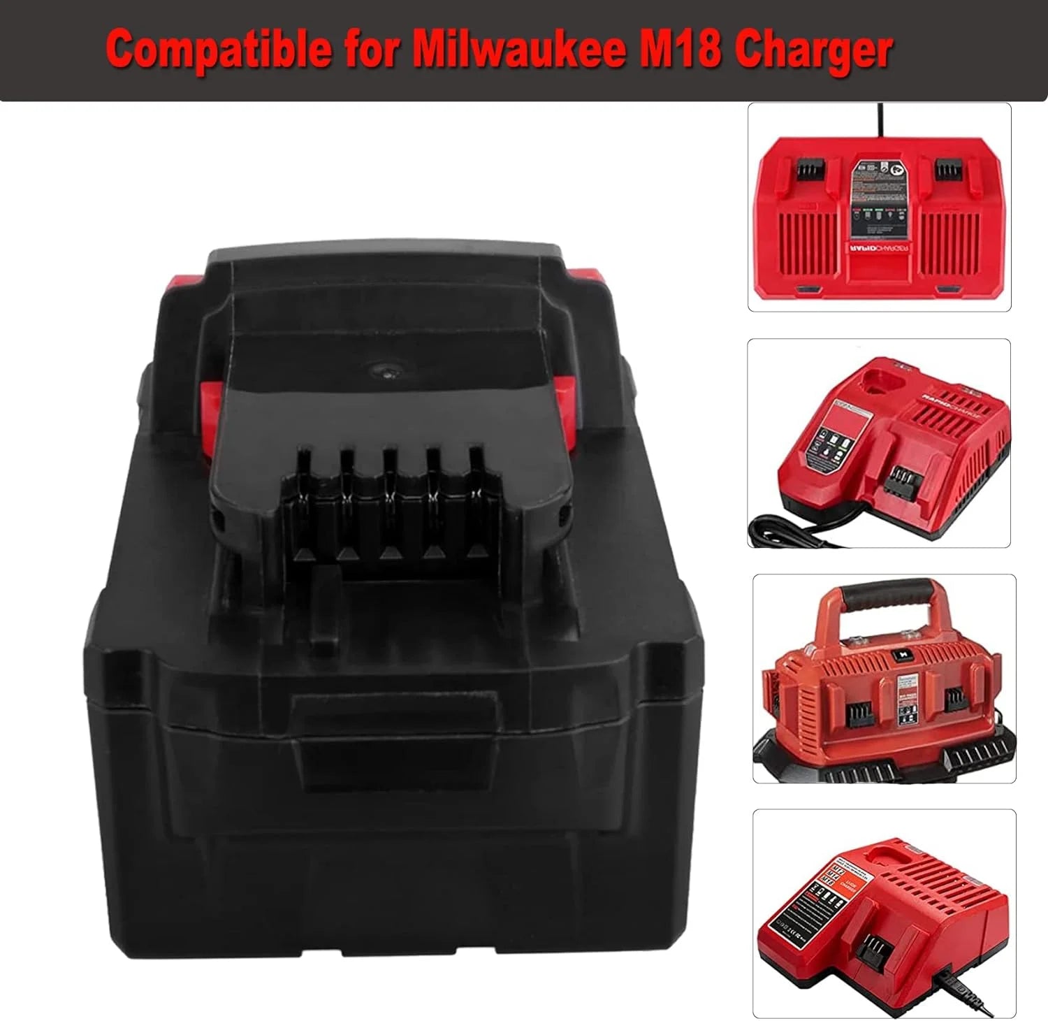 2 Pack 5.0Ah M18 Battery Replacement for Milwaukee M18