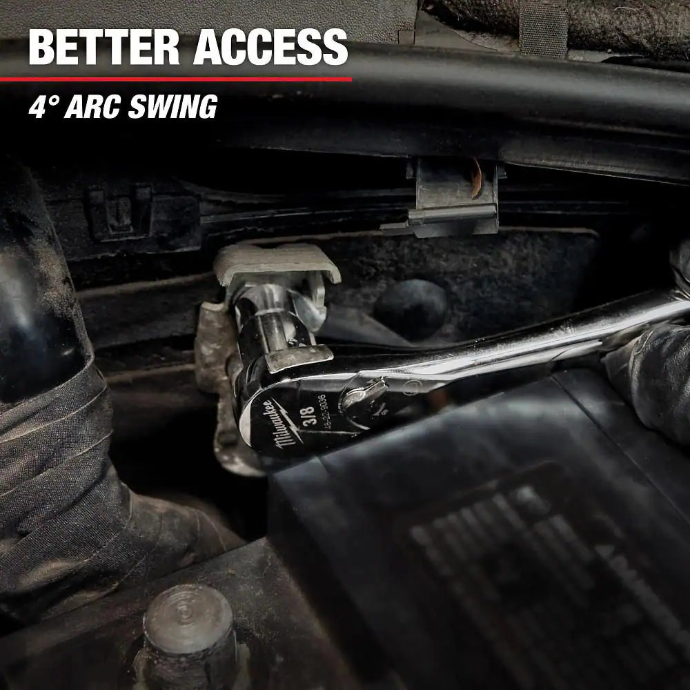 1/4 In. Drive 6 In. Flex Head Ratchet
